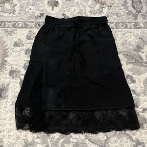 Zadig & Voltaire Black Lace Guitar-printed Skirt